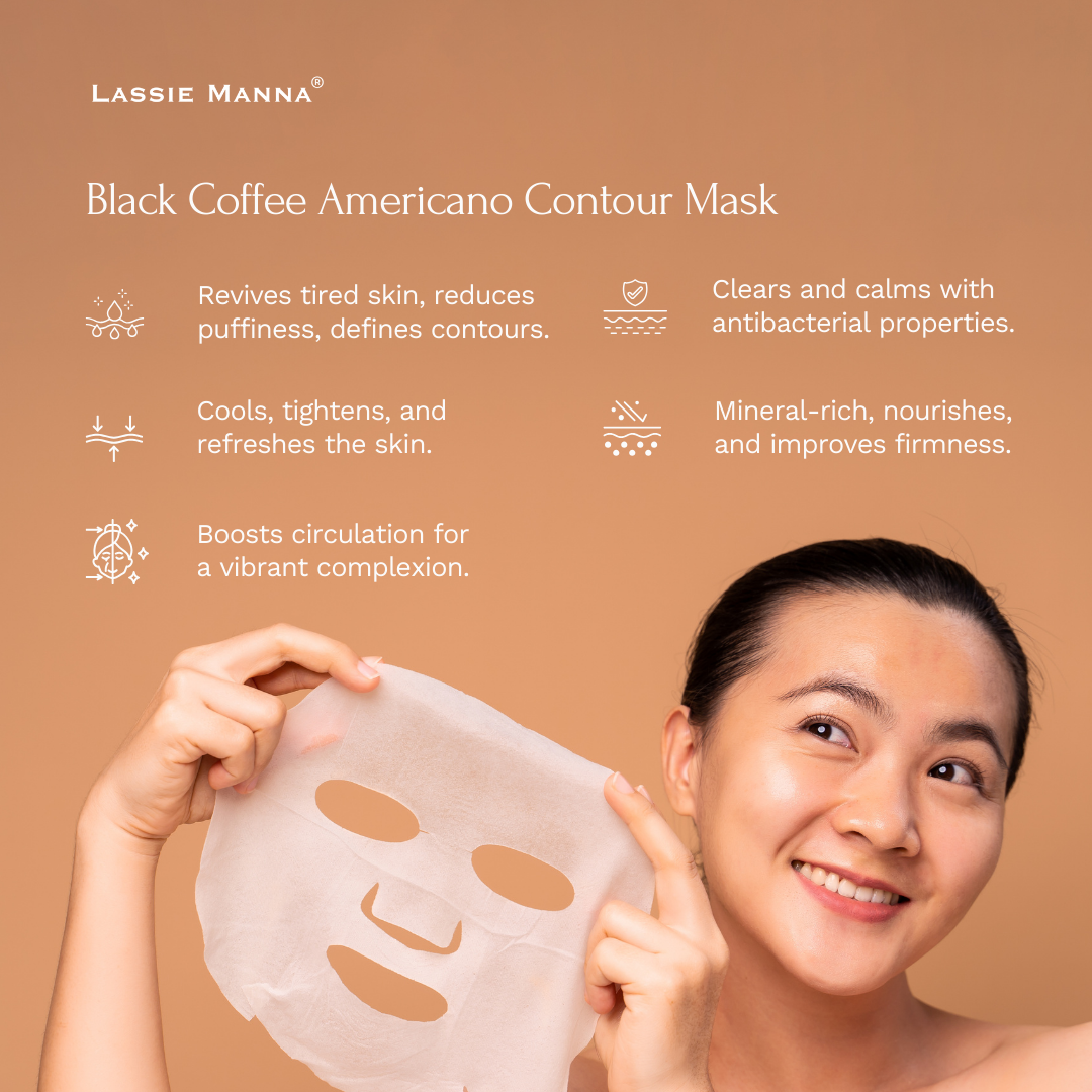 Black Coffee Americano Contour Mask